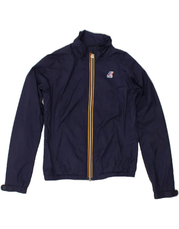 K-WAY Womens Rain Jacket UK 14 Medium Navy Blue Polyamide