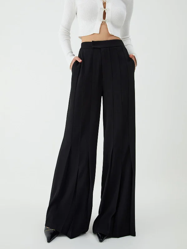 Pleated Wide Graceful Leg Pants