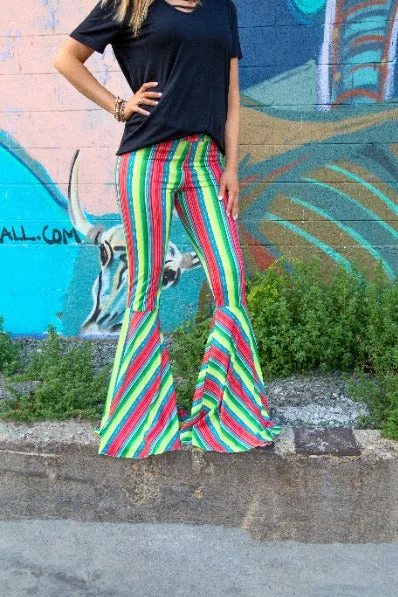 Strutting in Serape Flare Pants