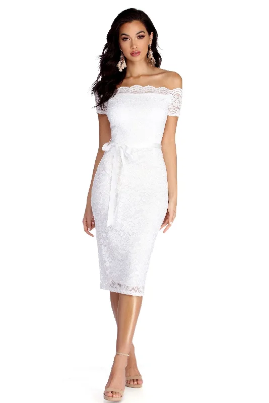 Faith Formal Midi Lace Dress