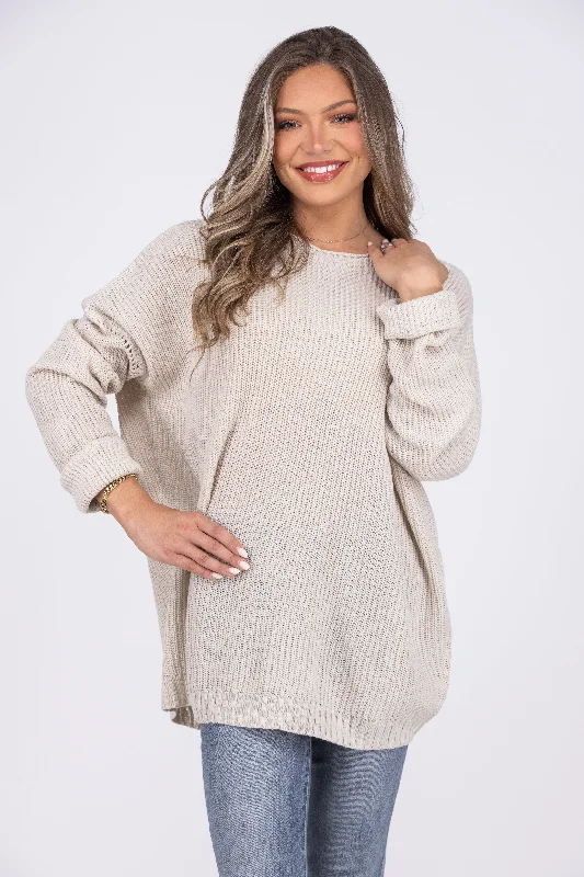 So Cool Women's Classic Oversized Round Neckline Sweater