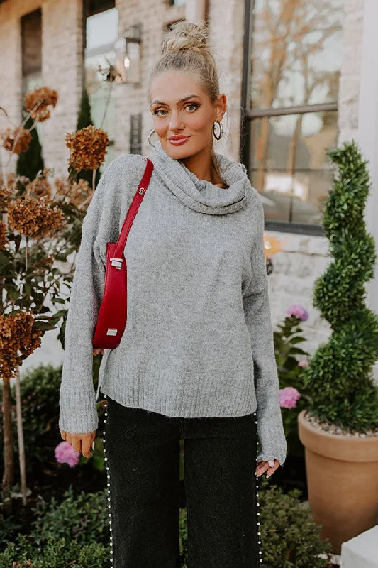 Plush Comfort Sweater In Grey