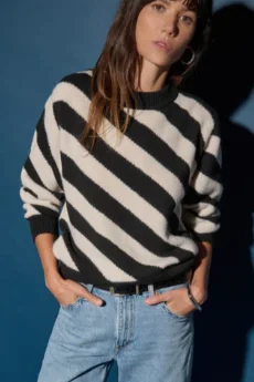 Slanted Striped Sweater