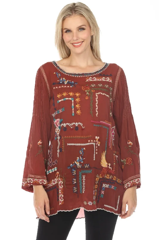 Johnny Was Iver Embroidered Tunic Top C28223 *