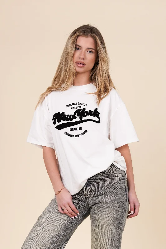 Oversized t-shirt wit met print - Nala