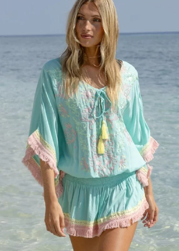 Mini Kaftan Sejla in Aqua