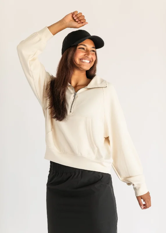 Carina Soft Quarter Zip Sweatshirt