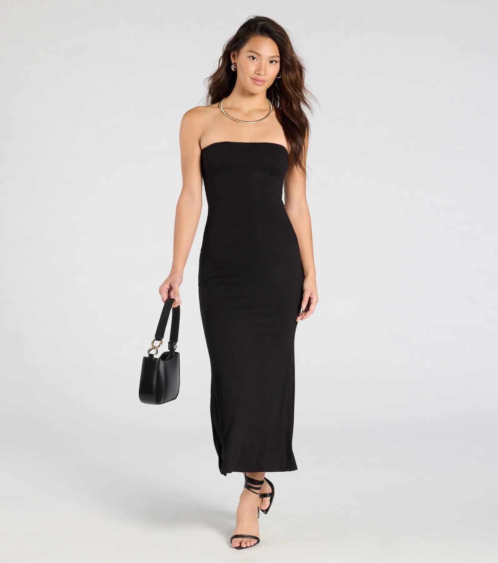 Effortless Days Strapless Bodycon Midi Dress