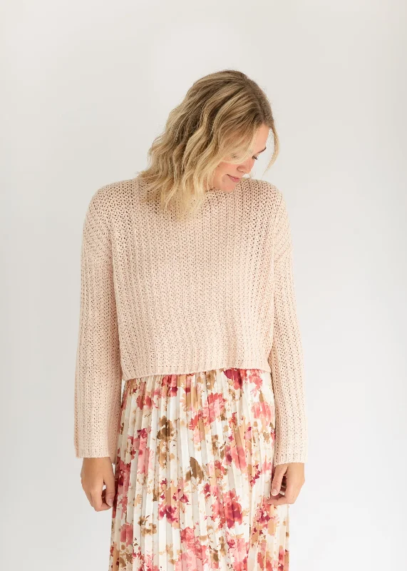 Ribbed Knit Blush Sweater - FINAL SALE