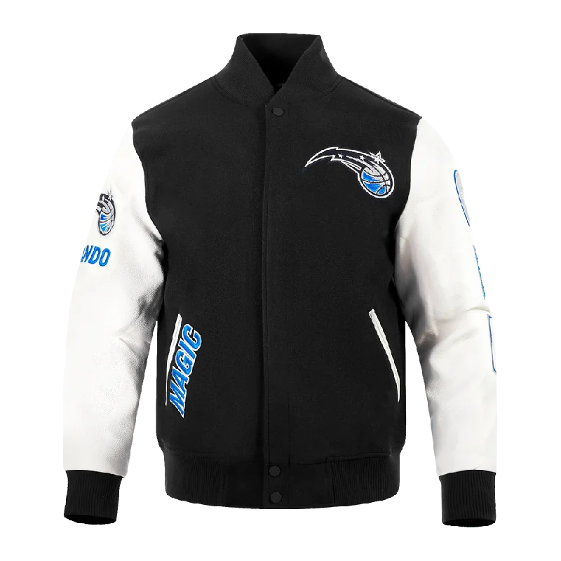 NBA ORLANDO MAGIC CLASSIC WOOL MEN'S VARSITY JACKET (BLACK/WHITE)