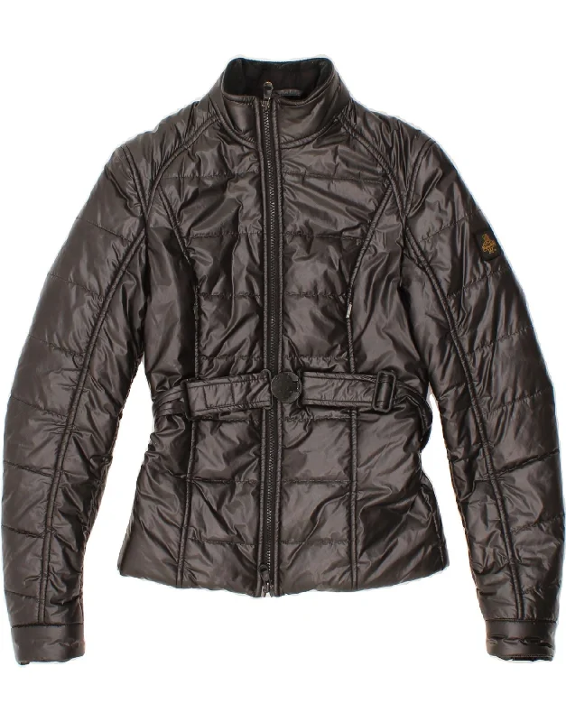 REFRIGIWEAR Womens Padded Jacket UK 10 Small Black Polyamide