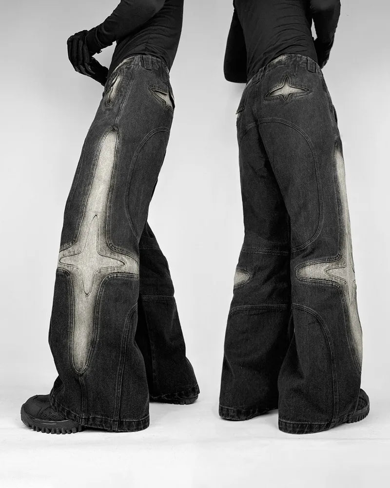 Vintage Washed Baggy Pants for Halloween Style