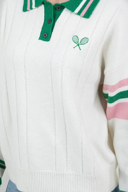 tennis Polo Sweater